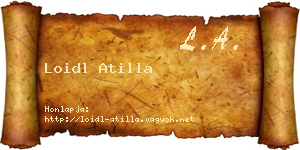 Loidl Atilla névjegykártya